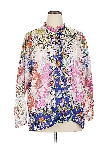 Johnny Was Long Sleeve Silk Top (view 1)