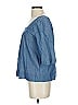 Gap 100% Cotton Blue 3/4 Sleeve Blouse Size S - photo 5