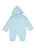 Unbranded Solid Blue Long Sleeve Onesie Size 60 cm / US 3-6 MO - photo 1