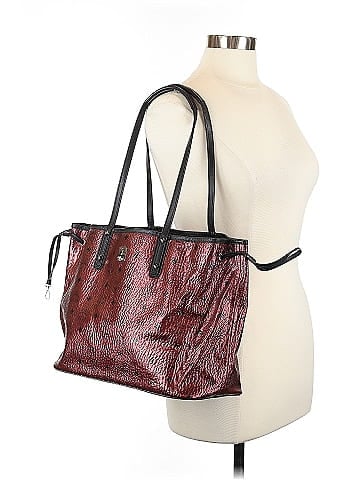 MCM Metallic Leather Shopper Tote (view 2)