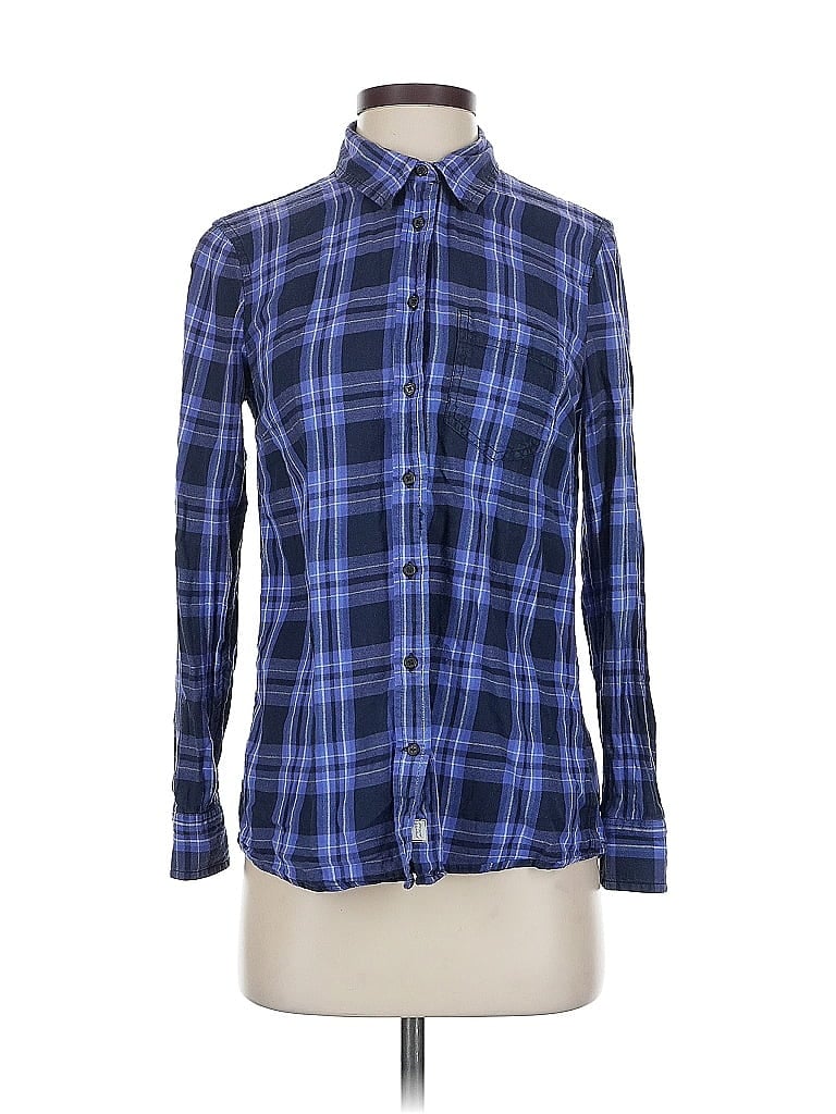 Pre-owned Gap Long Sleeve Button Down Shirt In Blue