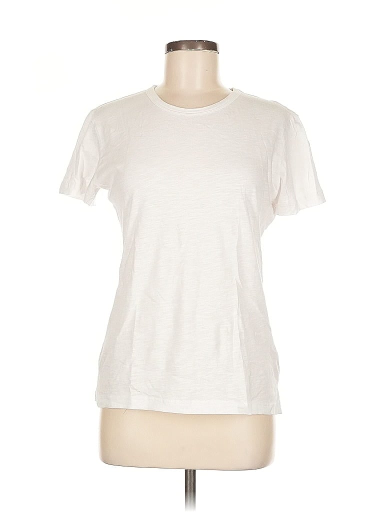 Pre-owned Unbranded Short Sleeve T-shirt In White