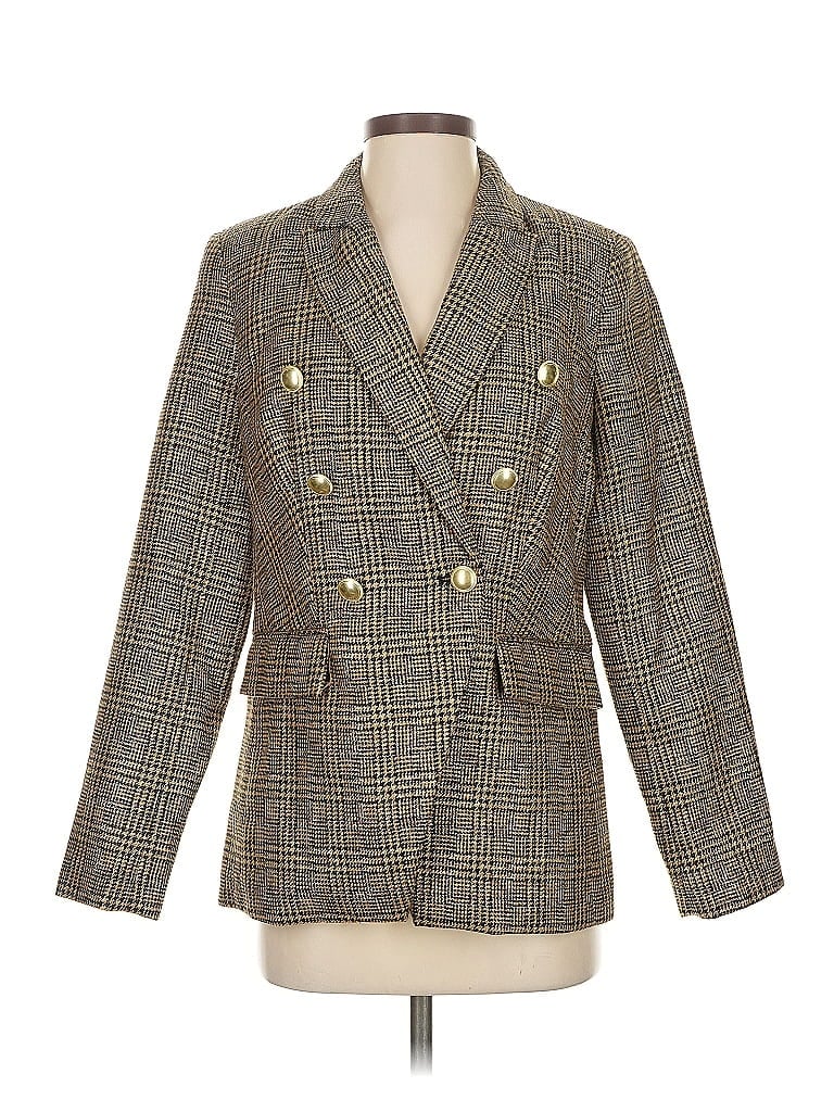 Pre-owned Nine West Blazer Jacket In Gold