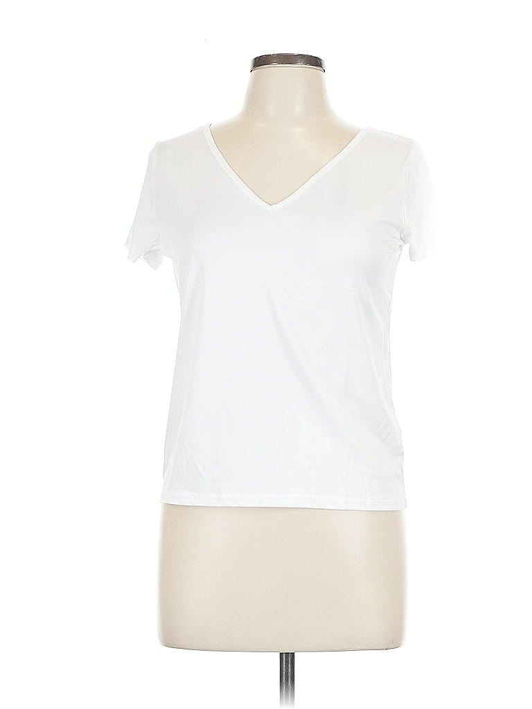 Pre-owned Unbranded Short Sleeve T-shirt In White