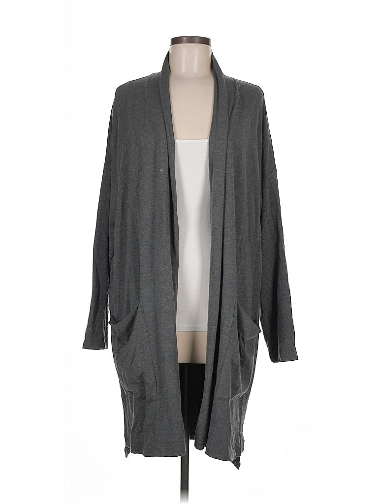 Pre-owned Eileen Fisher Cardigan Sweater In Gray