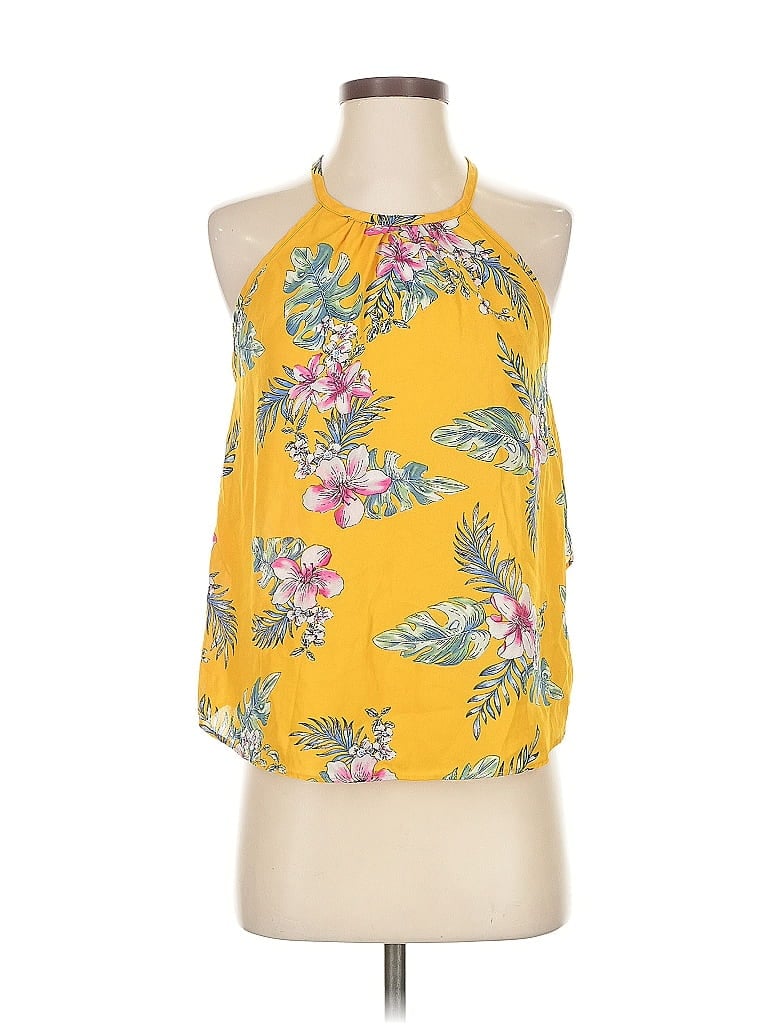 Pre-owned Lush Sleeveless Blouse In Yellow