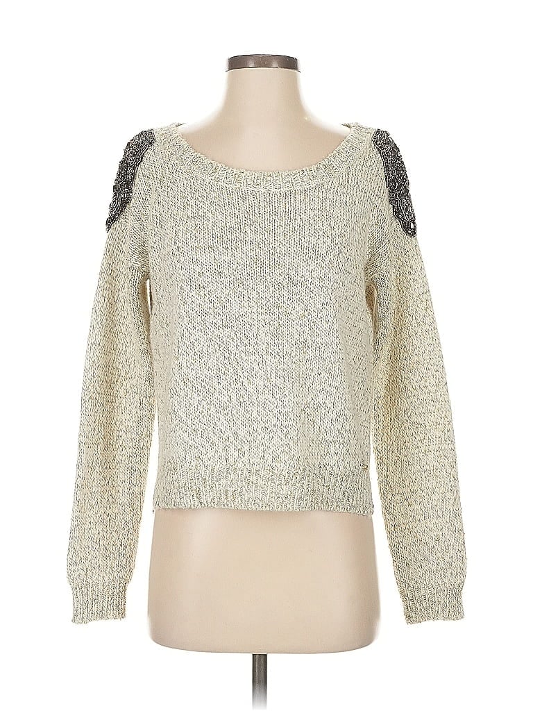 Pre-owned Guess Pullover Sweater In Silver