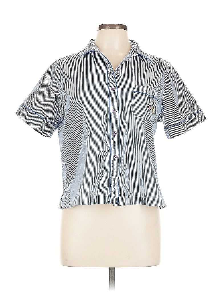 Pre-owned Koret Short Sleeve Button Down Shirt In Blue
