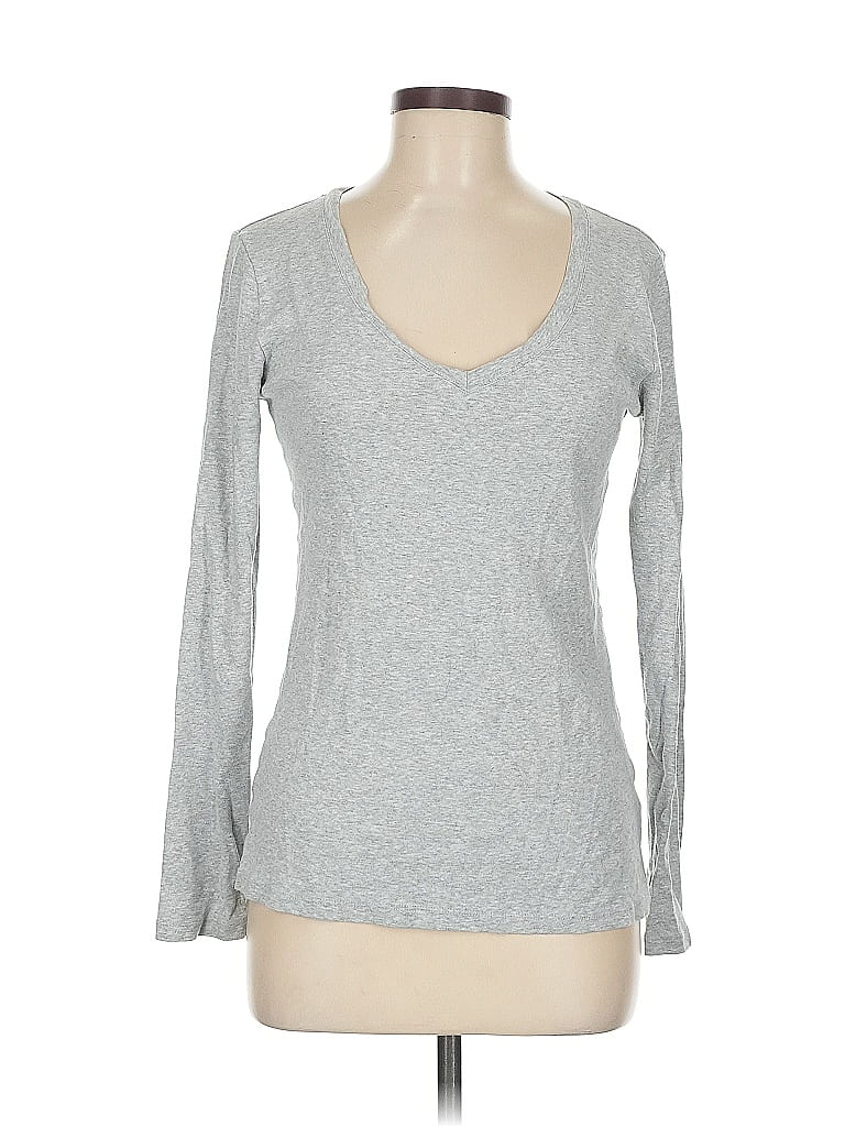 Pre-owned Gap Long Sleeve T-shirt In Gray