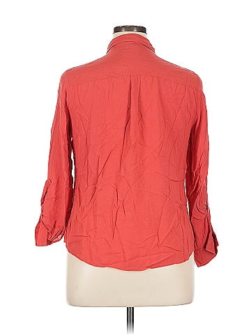 a.n.a. A New Approach 3/4 Sleeve Button-Down Shirt (view 2)