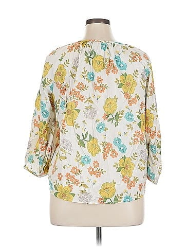 a.n.a. A New Approach 3/4 Sleeve Blouse (view 2)