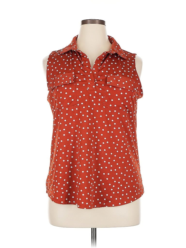 Pre-owned Assorted Brands Sleeveless Blouse In Red