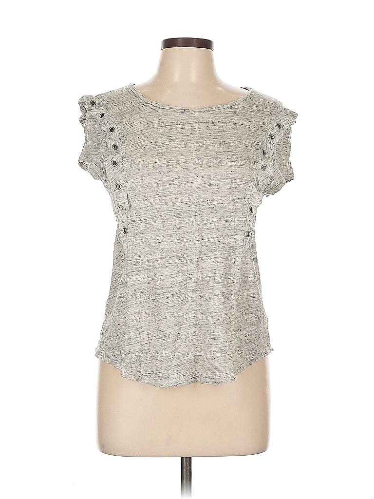 Pre-owned Generation Love Short Sleeve Top Gray Sweetheart Neckline Tops