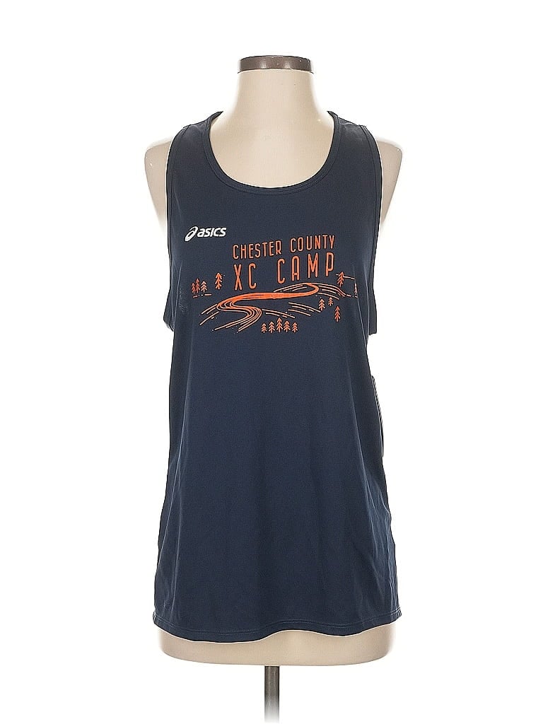 Pre-owned Asics Active Tank Top In Blue