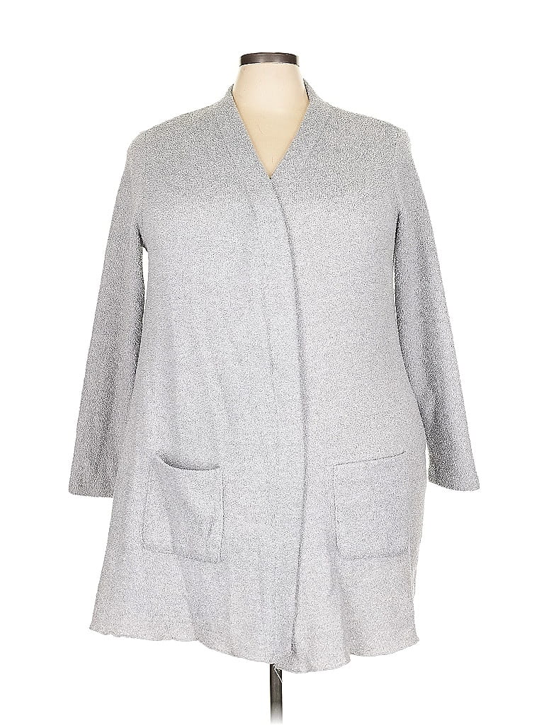 Pre-owned Live Well Active Cardigan Sweater In Gray