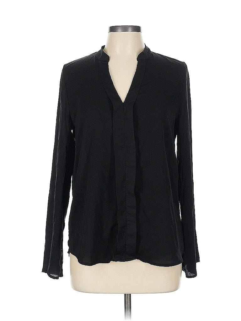 Pre-owned Tobi Long Sleeve Blouse In Black