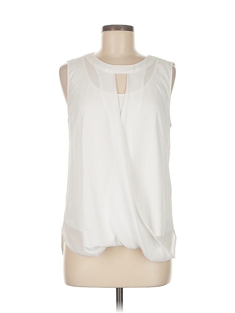 Pre-owned 41hawthorn Sleeveless Blouse In White