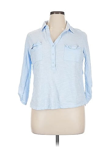 Jones New York 3/4 Sleeve Button-Down Shirt (view 1)