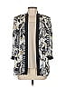 R&M Collection 100% Polyester Print Ivory 3/4 Sleeve Top Size 8 - photo 1