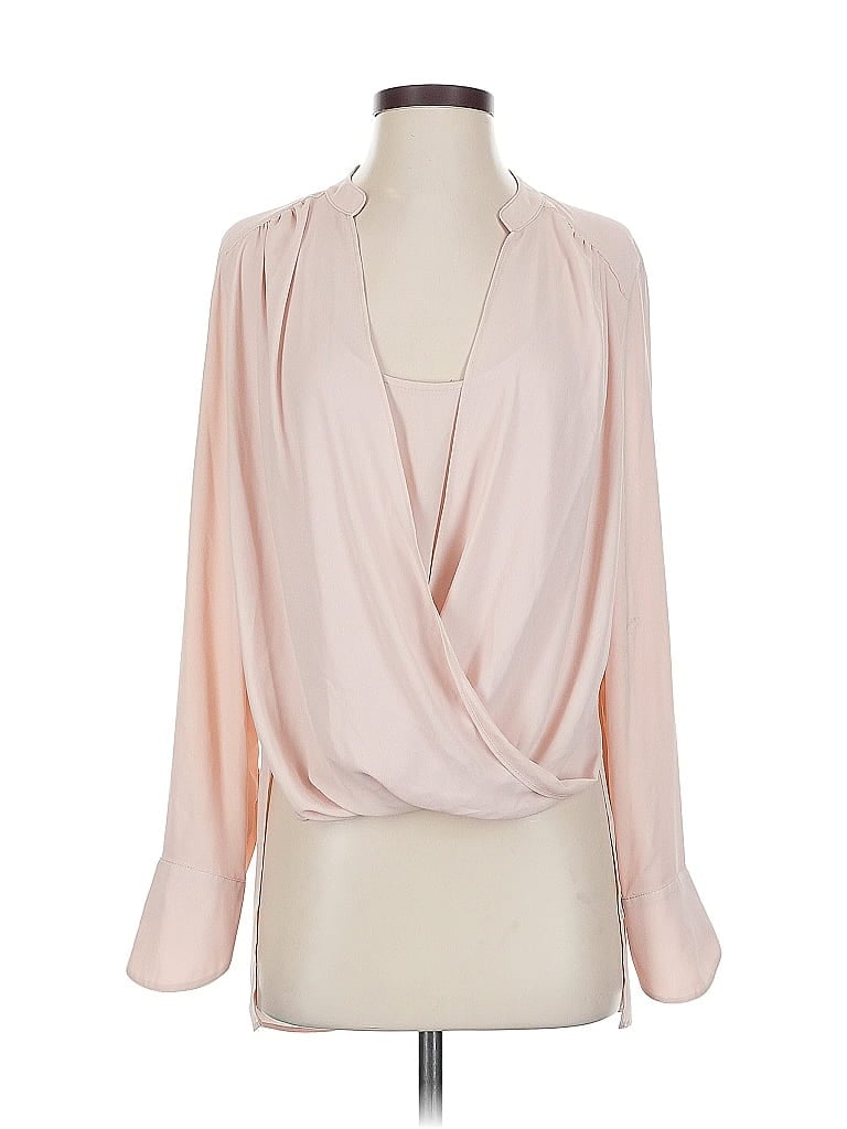 Pre-owned Bcbgmaxazria Long Sleeve Blouse In Pink