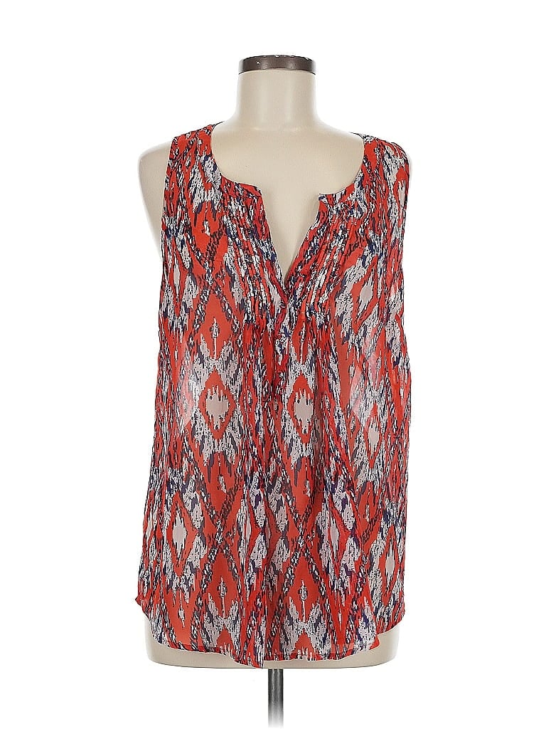 Pre-owned Daniel Rainn Sleeveless Blouse In Red