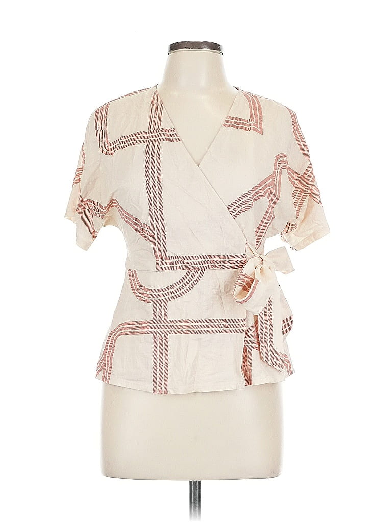 Click to view more detailed imagery on our partner's website Pre-owned Gina Short Sleeve Blouse In White