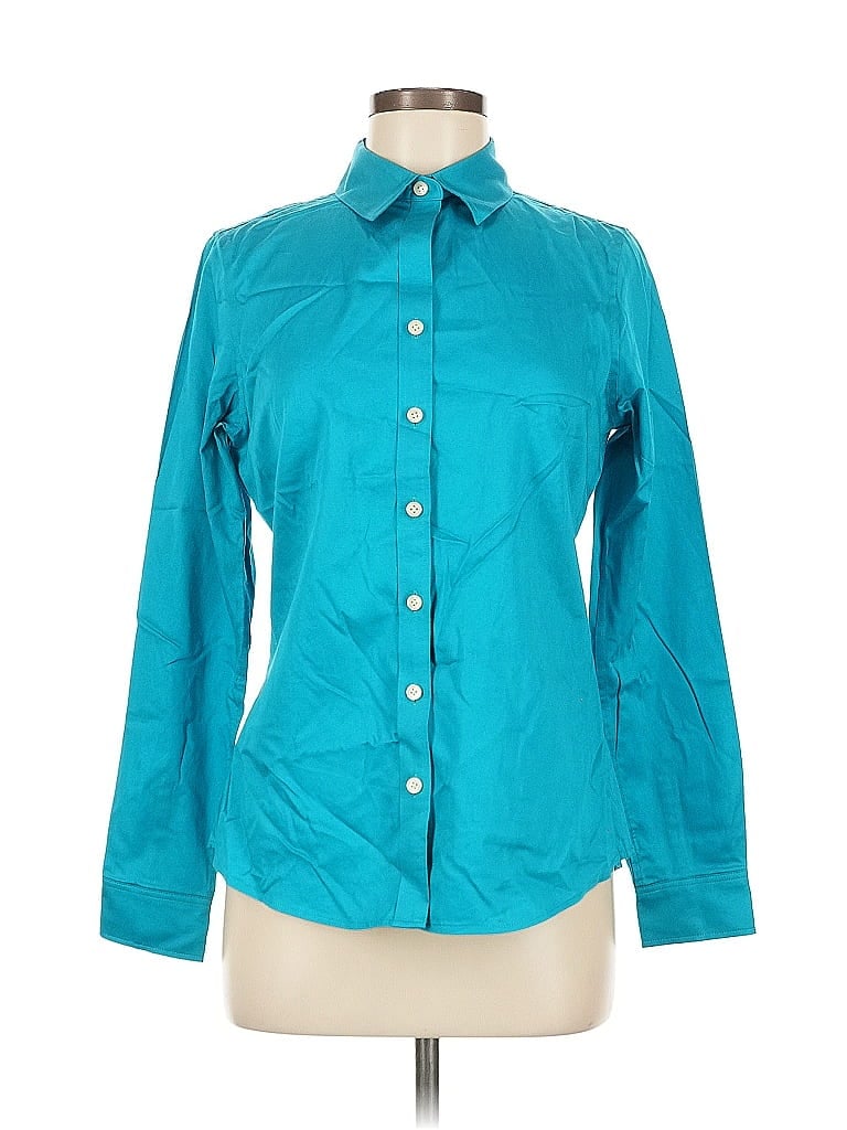 Pre-owned Banana Republic Long Sleeve Button Down Shirt In Blue