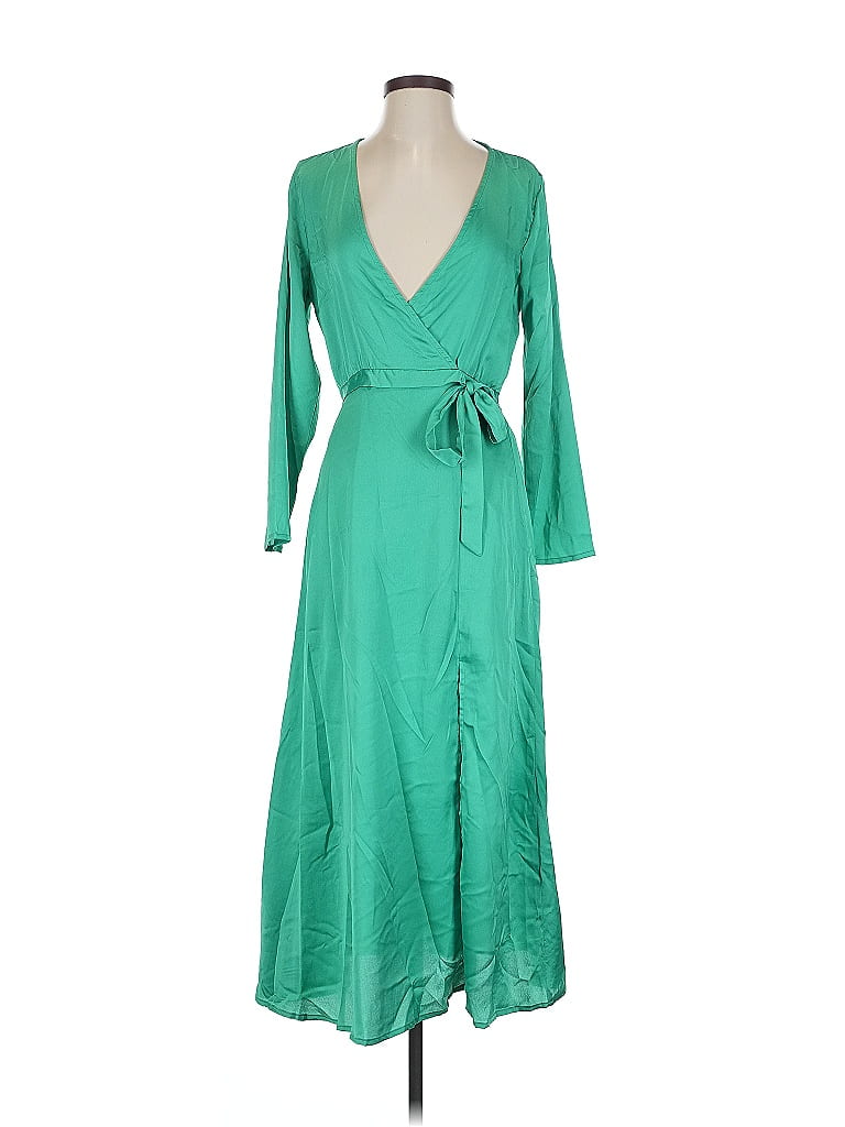 Pre-owned Nsr Casual Dress In Green