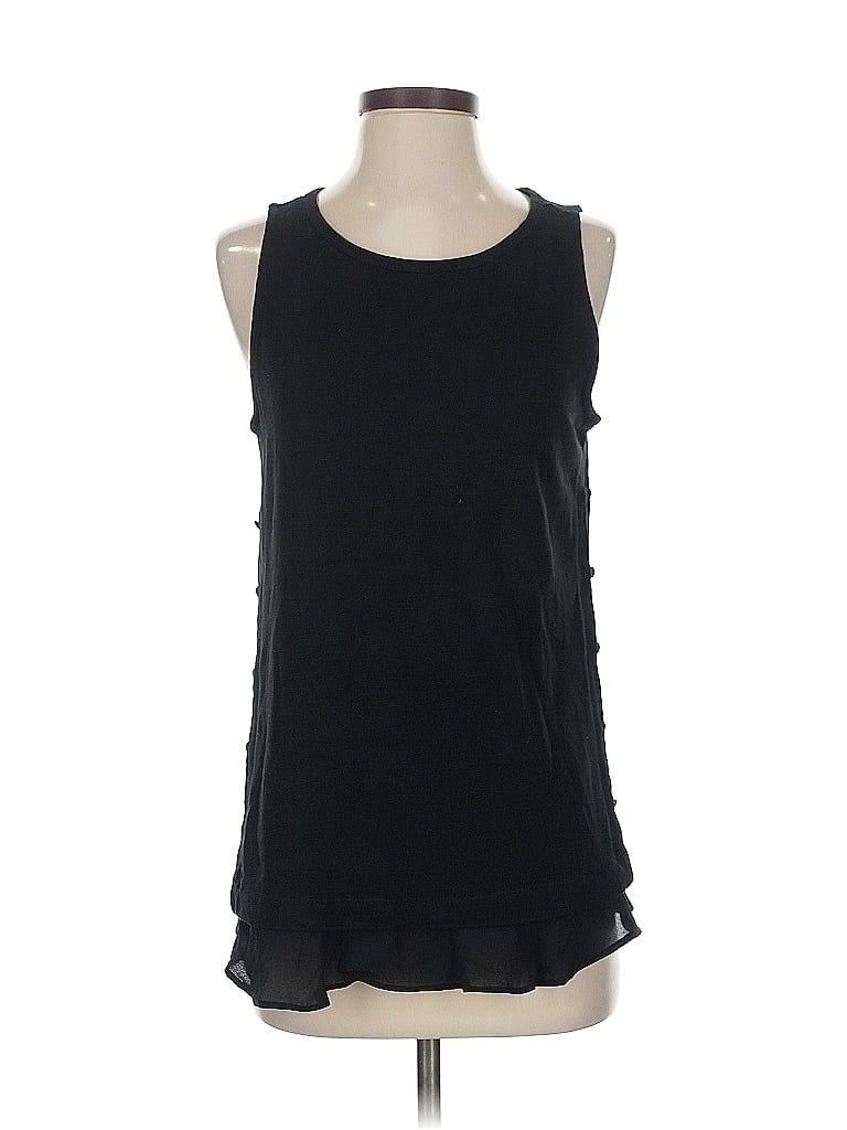 Pre-owned Ann Taylor Loft Sleeveless Top Black Halter Neckline Tops