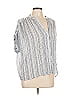Cloth & Stone 100% Rayon Silver 3/4 Sleeve Blouse Size L - photo 1