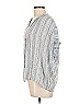 Cloth & Stone 100% Rayon Silver 3/4 Sleeve Blouse Size L - photo 5