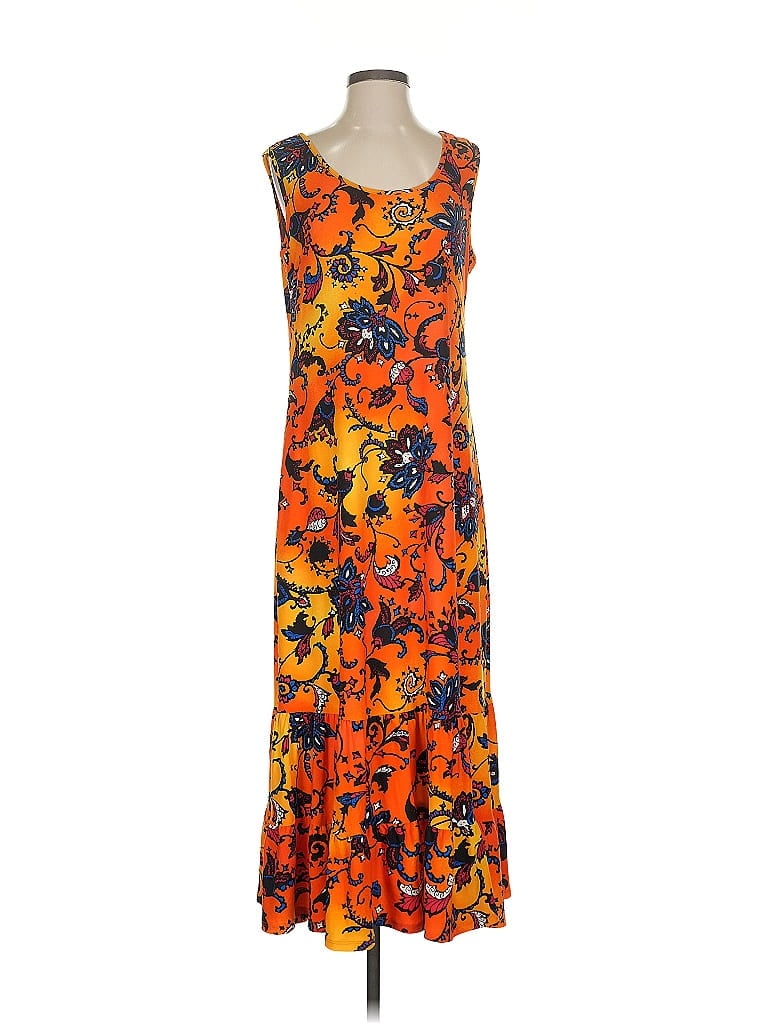 Pre-owned Attitudes By Renee Casual Dress In Orange