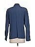 Linda Allard Ellen Tracy 100% Silk Blue Long Sleeve Silk Top Size 4 - photo 2
