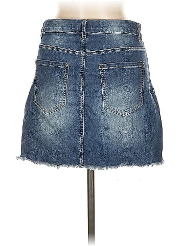 Wallflower Denim Skirt (view 2)