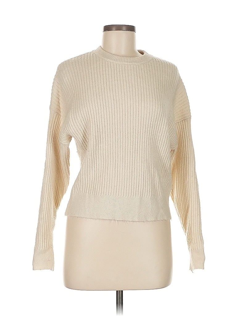 Pre-owned Elodie Pullover Sweater In White