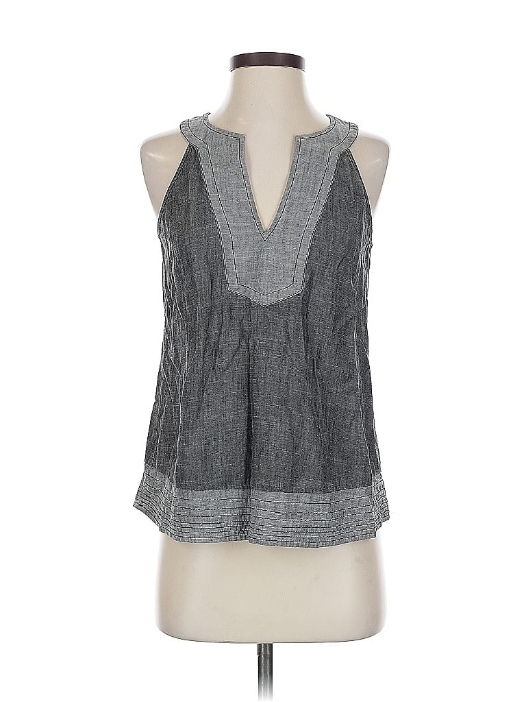 Pre-owned Trina Turk Sleeveless Blouse In Gray