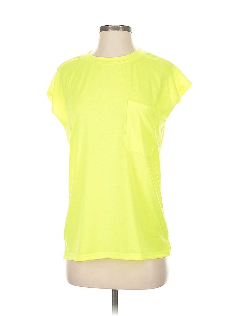 Pre-owned Unbranded Active T-shirt In Yellow