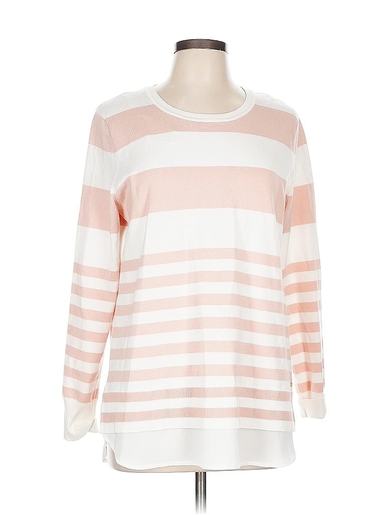 Click to view more detailed imagery on our partner's website Pre-owned Calvin Klein Long Sleeve Top Pink Boatneck Tops