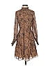 ML Monique Lhuillier 100% Viscose Animal Print Brown Cocktail Dress Size 2 - photo 1