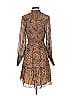 ML Monique Lhuillier 100% Viscose Animal Print Brown Cocktail Dress Size 2 - photo 2
