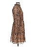 ML Monique Lhuillier 100% Viscose Animal Print Brown Cocktail Dress Size 2 - photo 3