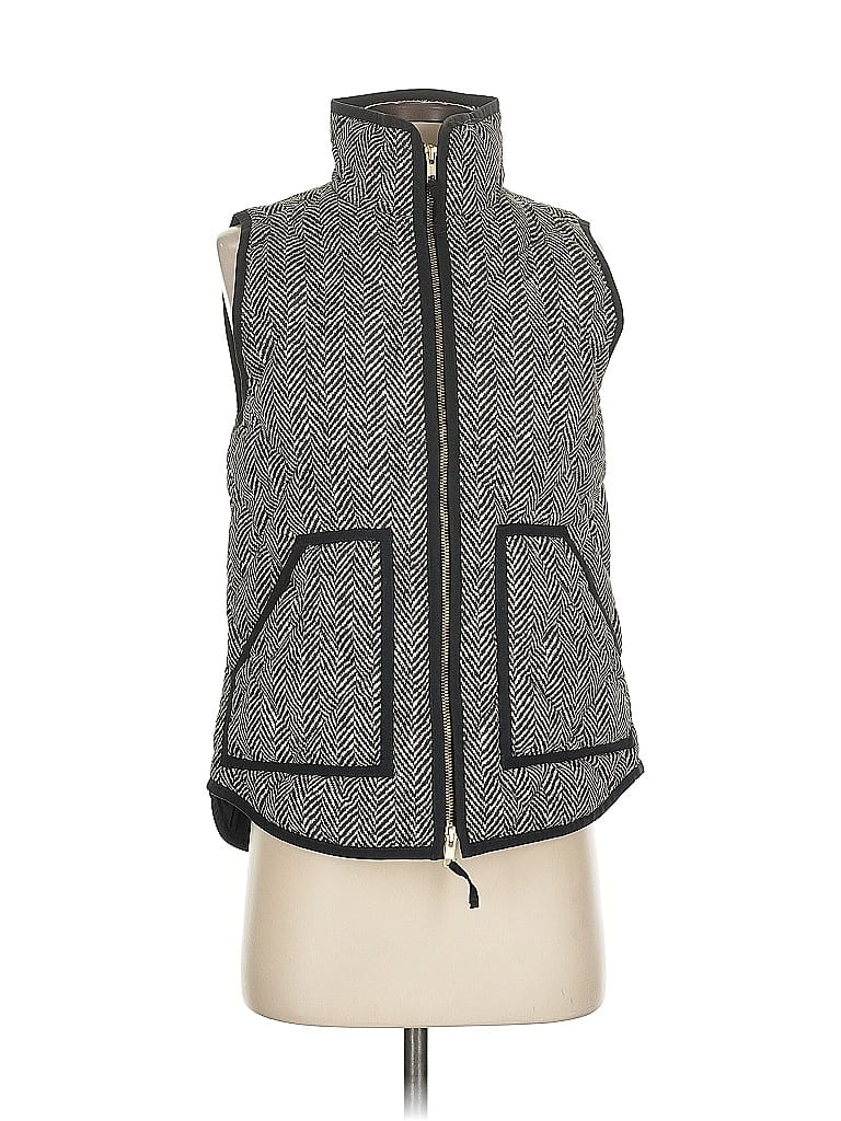 Pre-owned J.crew Factory Store Vest In Gray