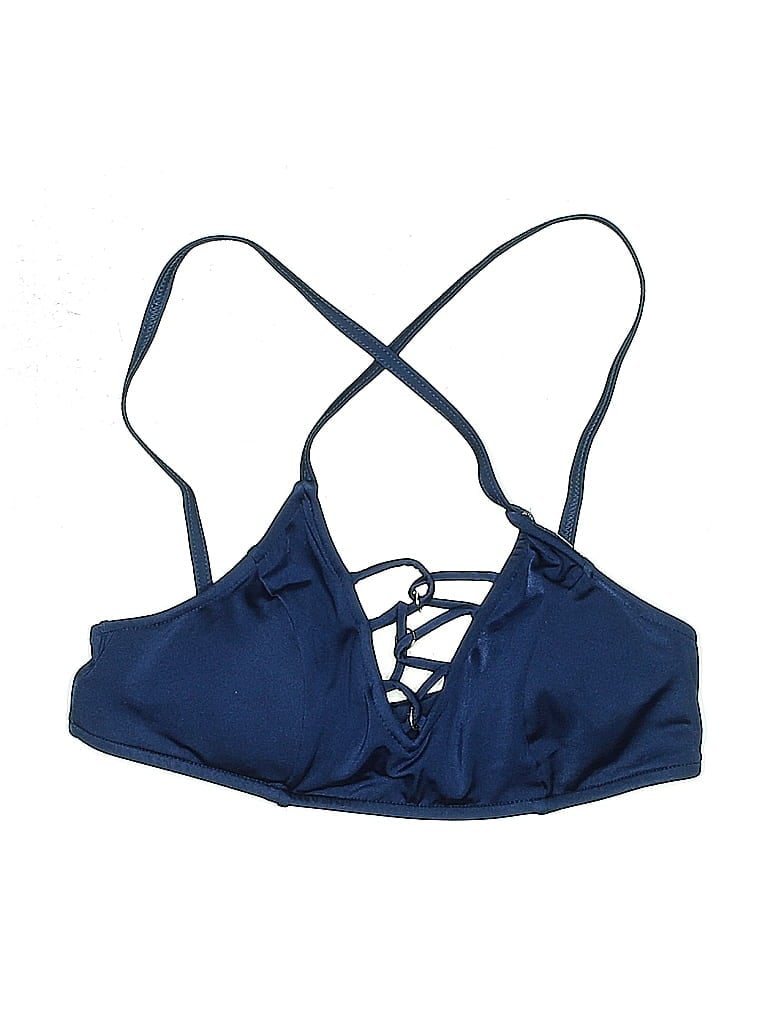 Pre-owned Venus Swimsuit Top Blue Swimwear