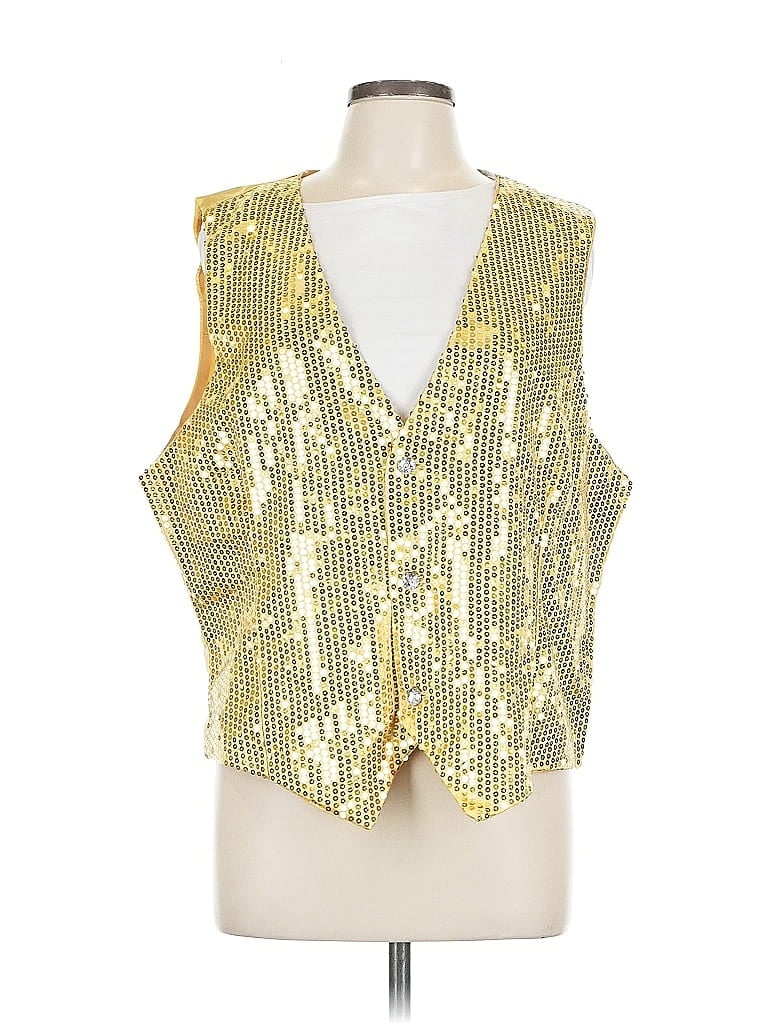 Pre-owned Assorted Brands Vest In Gold