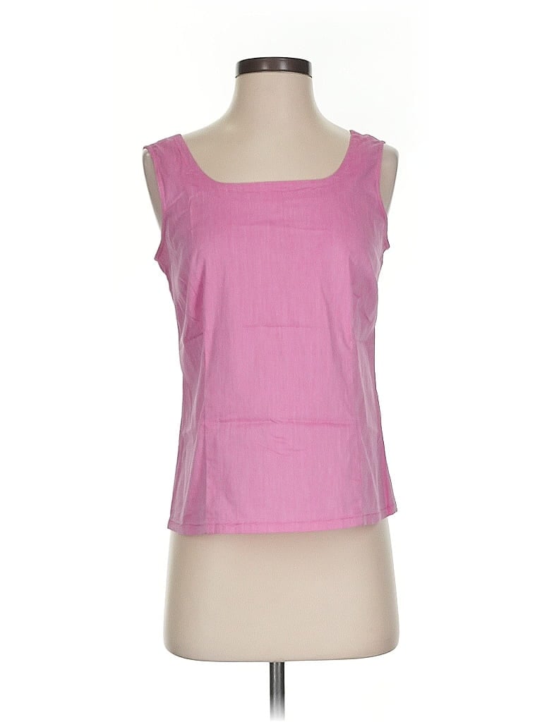 Pre-owned Liz Claiborne Sleeveless Top Pink Scoop Neck Tops