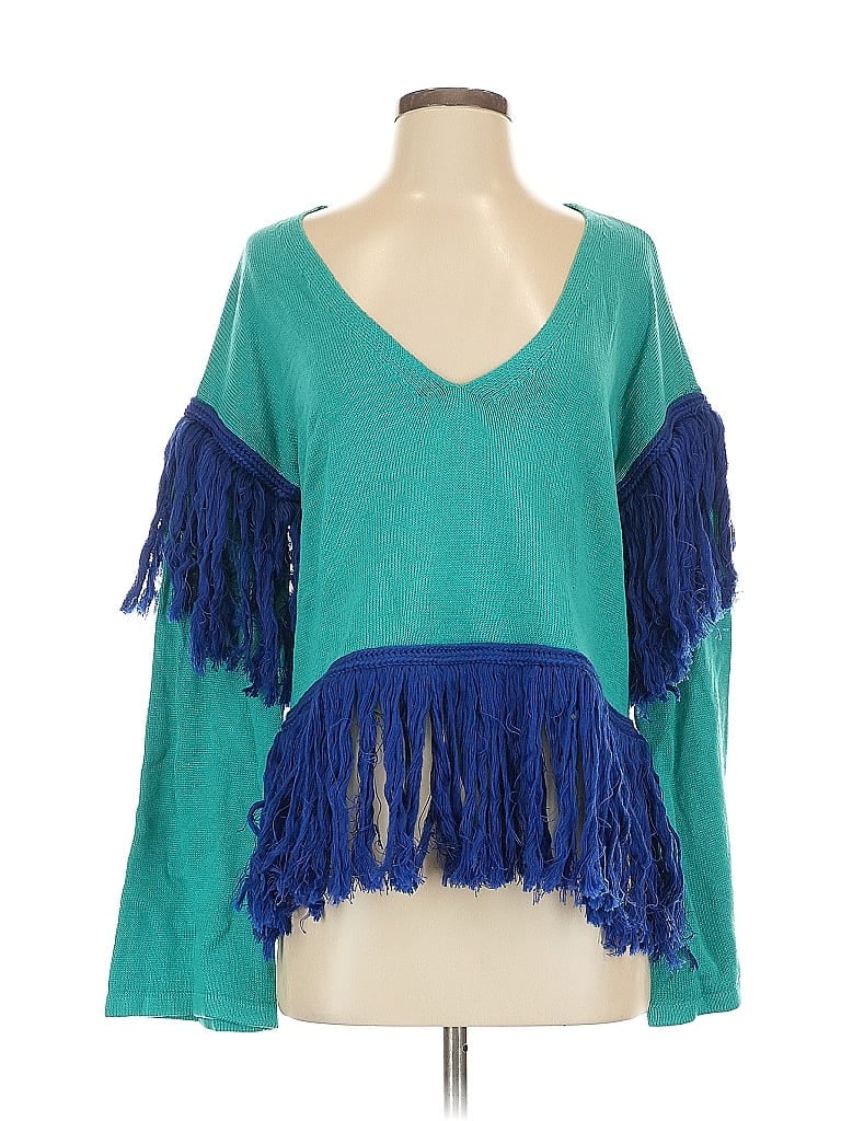 Pre-owned House Of Harlow 1960 X Revolve Pullover Sweater In Blue