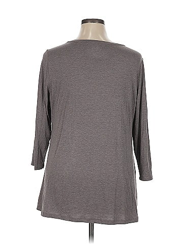 LOGO by Lori Goldstein 3/4 Sleeve Top (view 2)