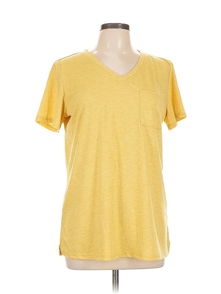 Pre-owned Unbranded Short Sleeve T-shirt In Yellow