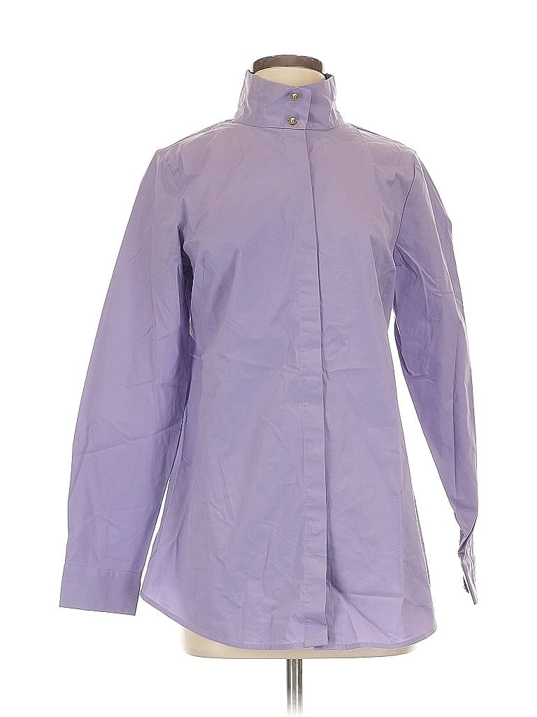 Pre-owned Soft Surroundings Long Sleeve Blouse In Purple