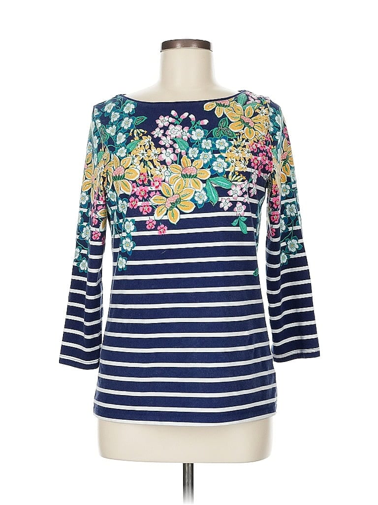 Pre-owned Talbots 3/4 Sleeve T-shirt In Blue